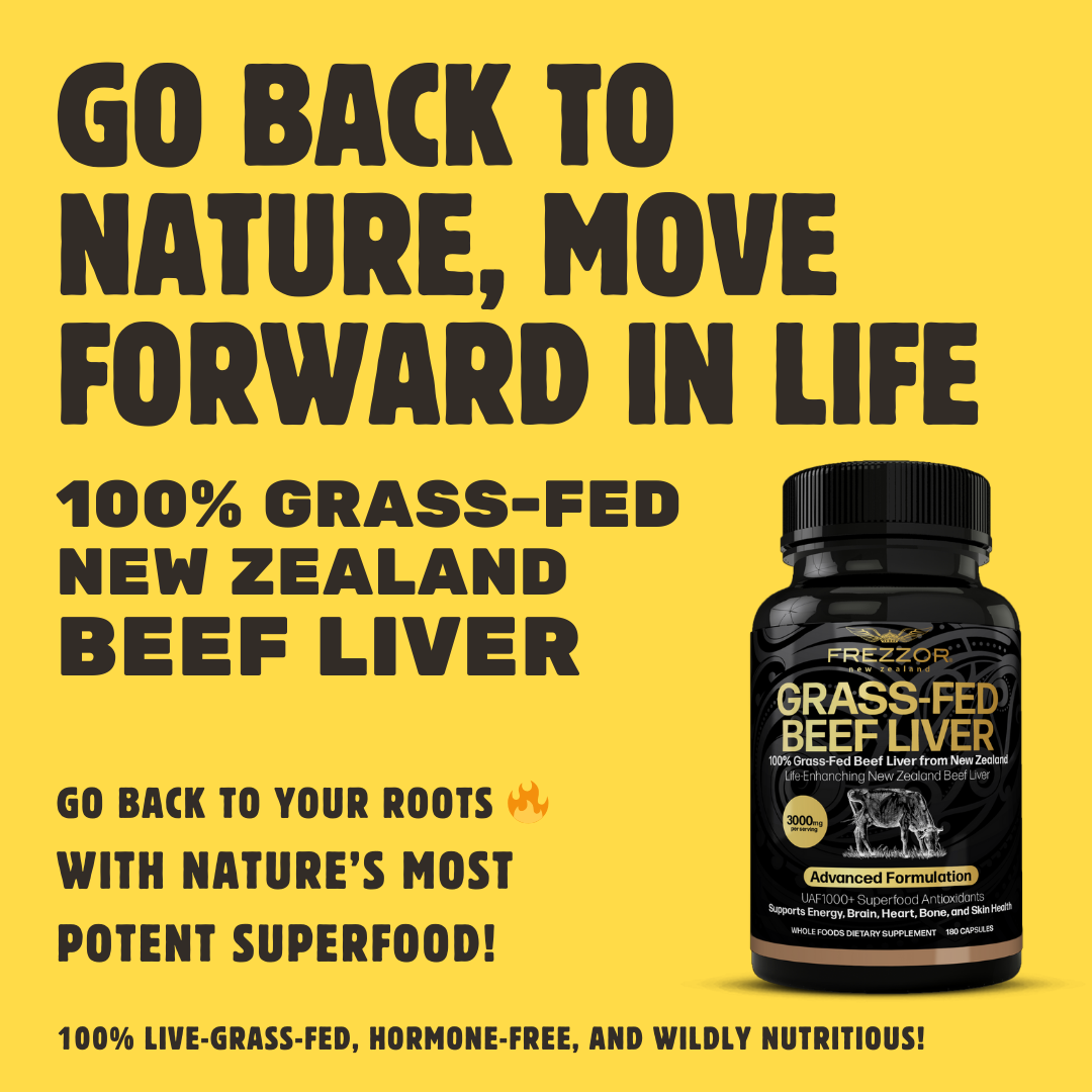 180 Capsules New Zealand 100% Live-Grass-Fed Beef Liver