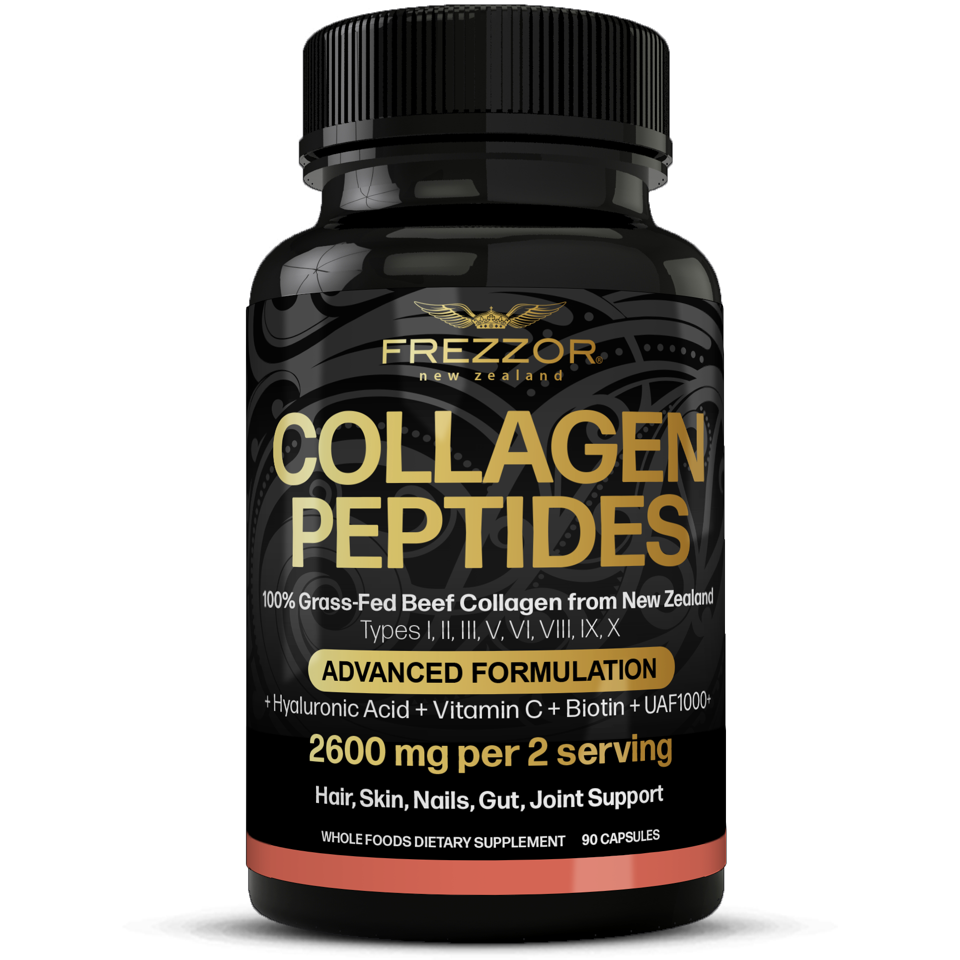 Collagen Peptides  FREZZOR Collagen peptides capsules supplement | Grass-fed collagen