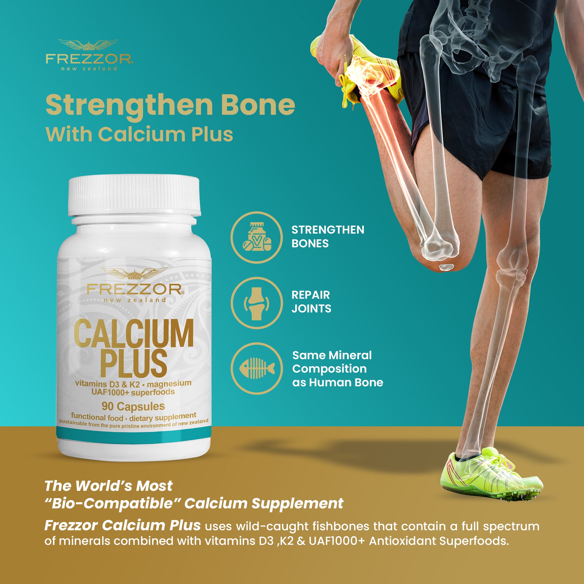 Calcium Plus  FREZZOR Fish bone powder supplement | marine calcium supplement for joint