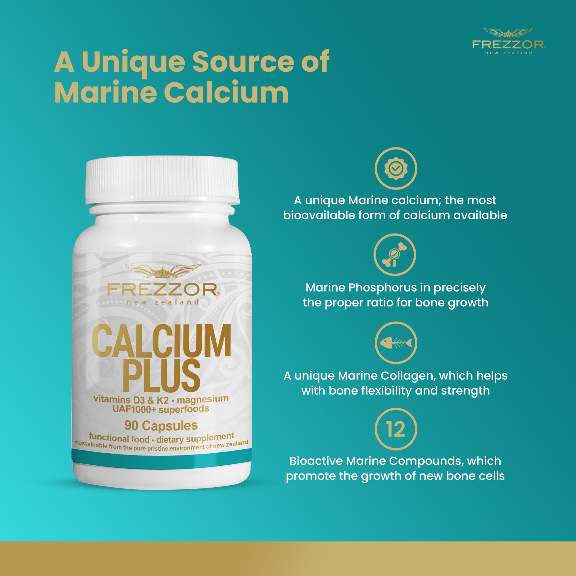 Calcium Plus  FREZZOR Fish bone powder supplement | marine calcium supplement for joint