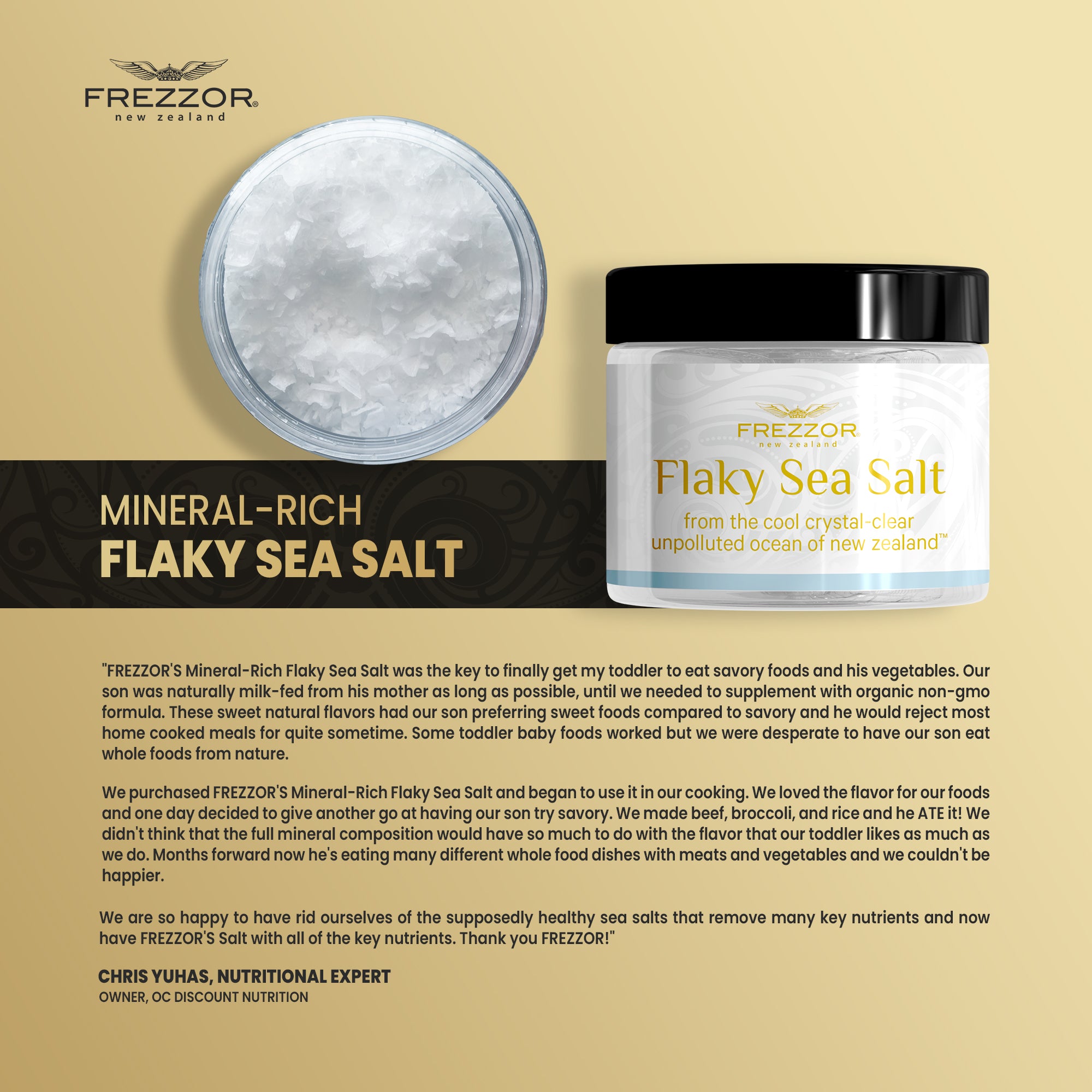 Flaky Sea Salt Jar  FREZZOR FREZZOR Mineral‐Rich Sea Salt Flakes Jar | Natural Sea Salt