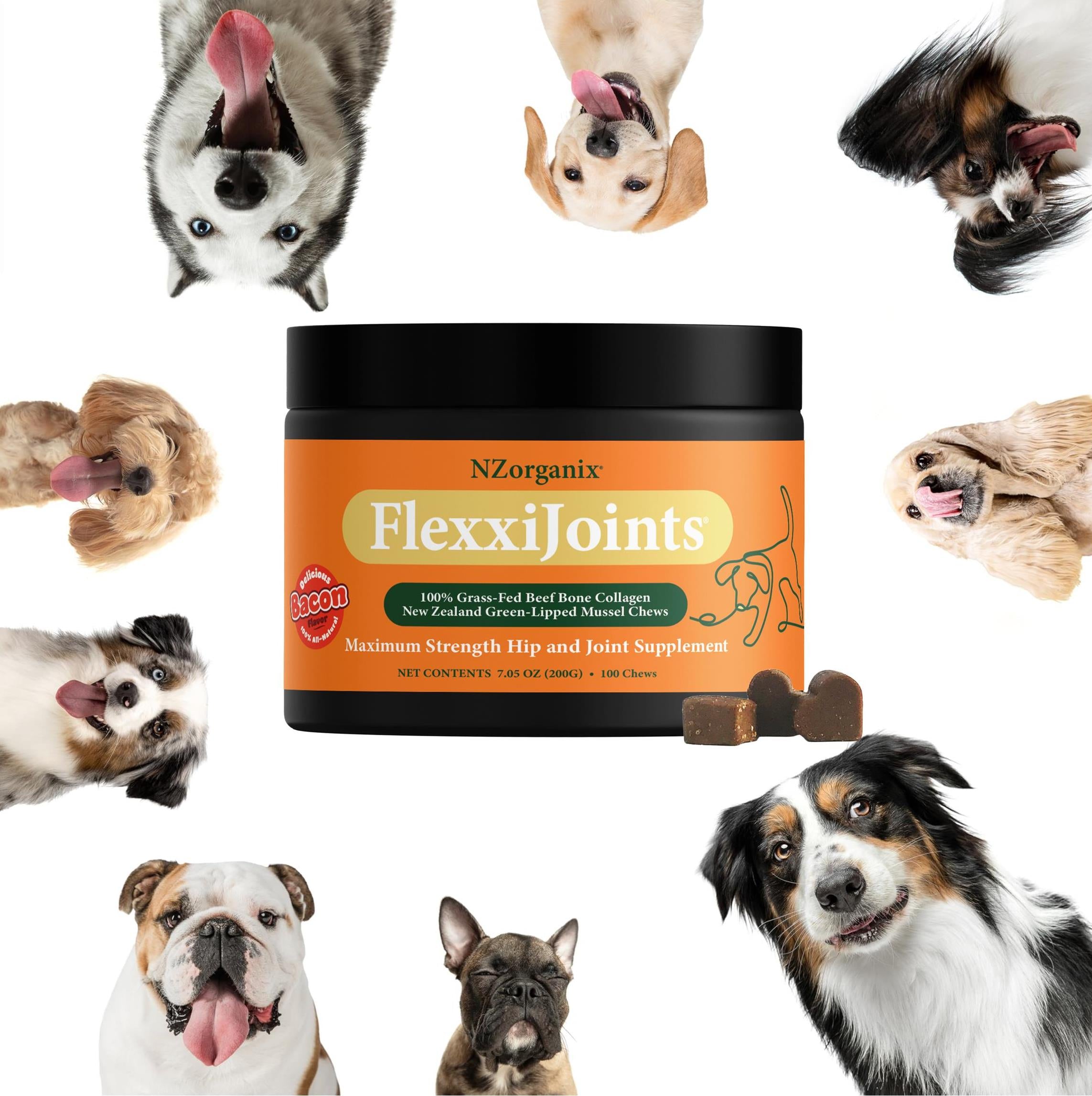 NZOrganix Green-Lipped Mussel + 100% Grass-Fed Beef Bone Collagen