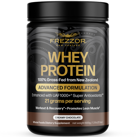 Whey Protein Chocolate Powder  FREZZOR Pure Grass-fed chocolate whey protein powder for weight loss 