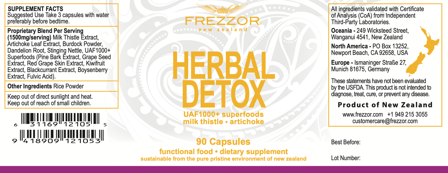 Herbal Detox  FREZZOR Best Herbal Detox Capsules for liver & Kidney Health