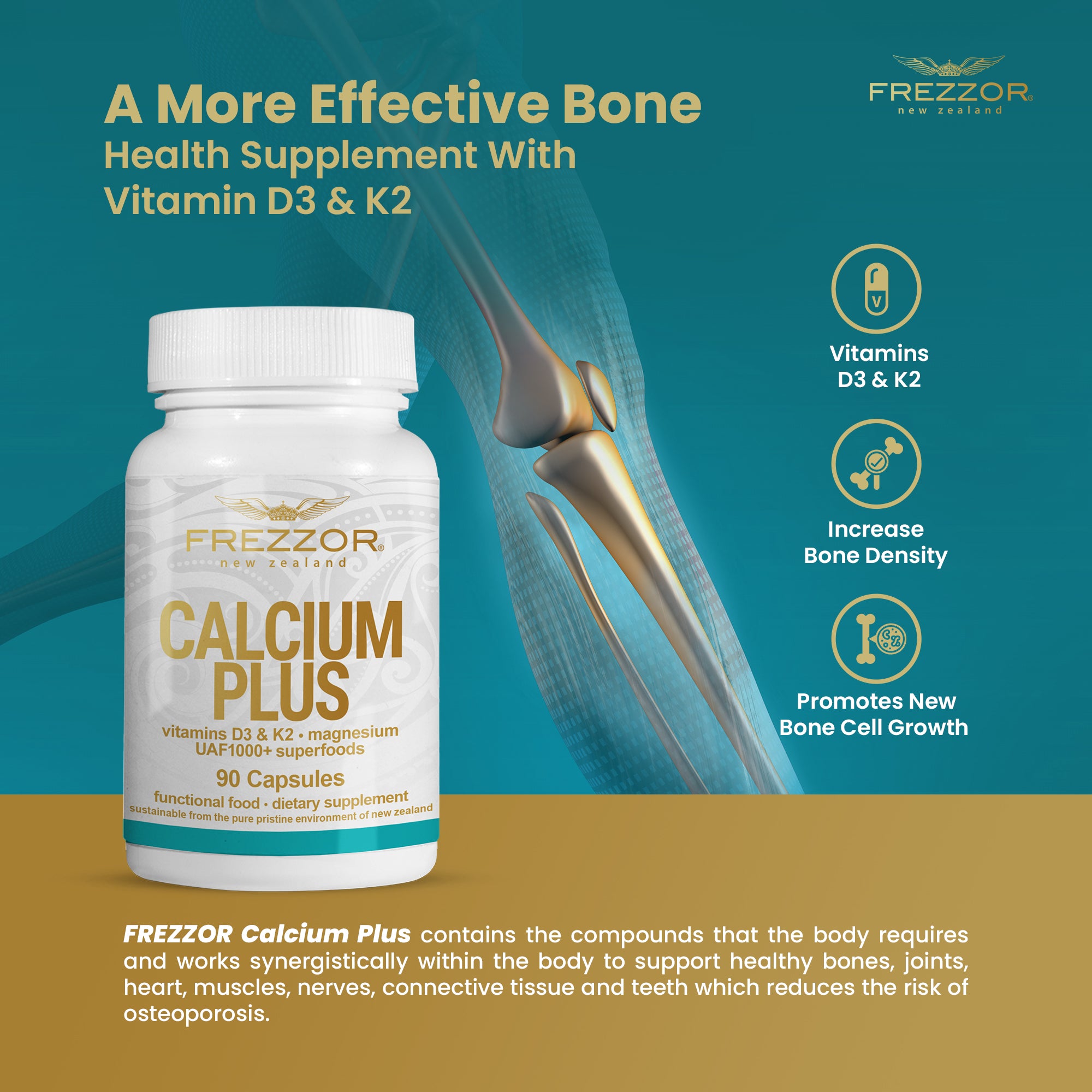 Calcium Plus  FREZZOR Fish bone powder supplement | marine calcium supplement for joint 