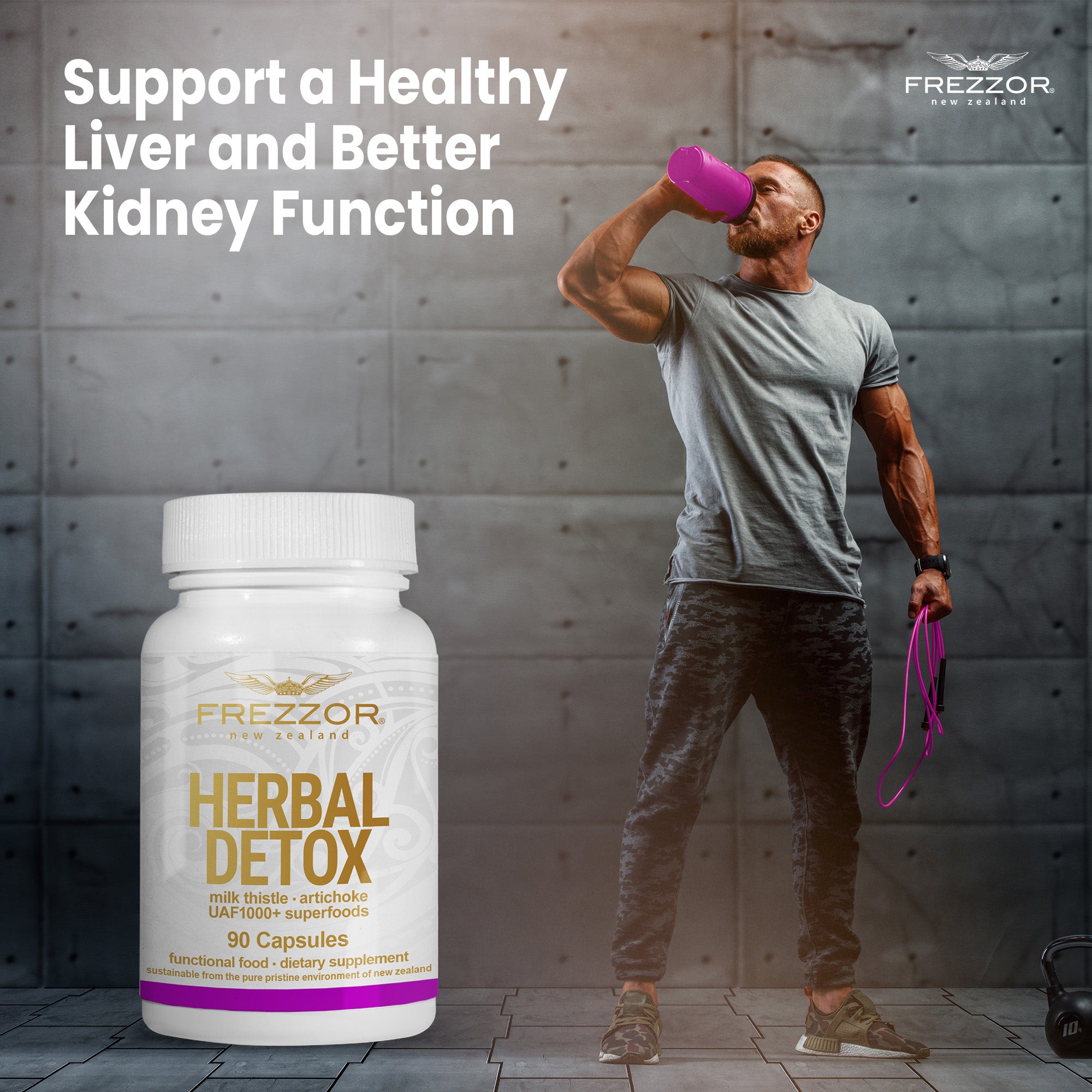 Herbal Detox  FREZZOR Best Herbal Detox Capsules for liver & Kidney Health