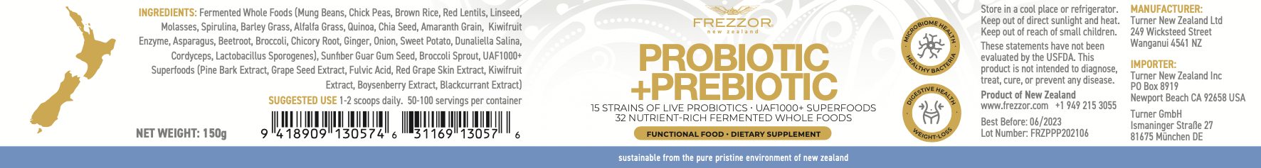 Probiotic +Prebiotic Powder  FREZZOR 